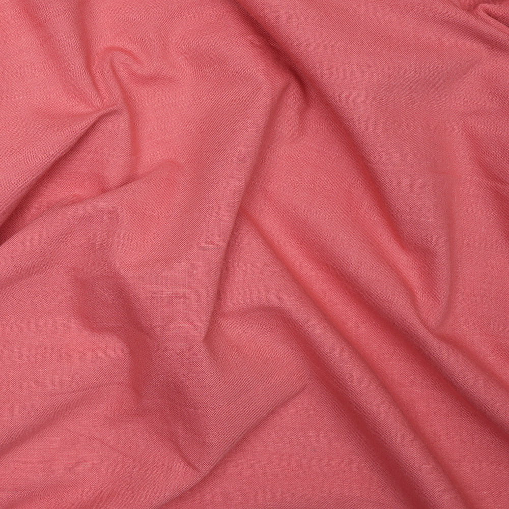 (Pre-Cut 2.50 Mtr) Pink Color Muslin Cotton Fabric