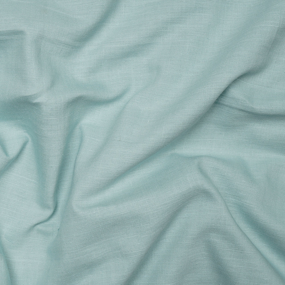 (Pre-Cut 2.70 Mtr) Mint Green Color Muslin Cotton Fabric