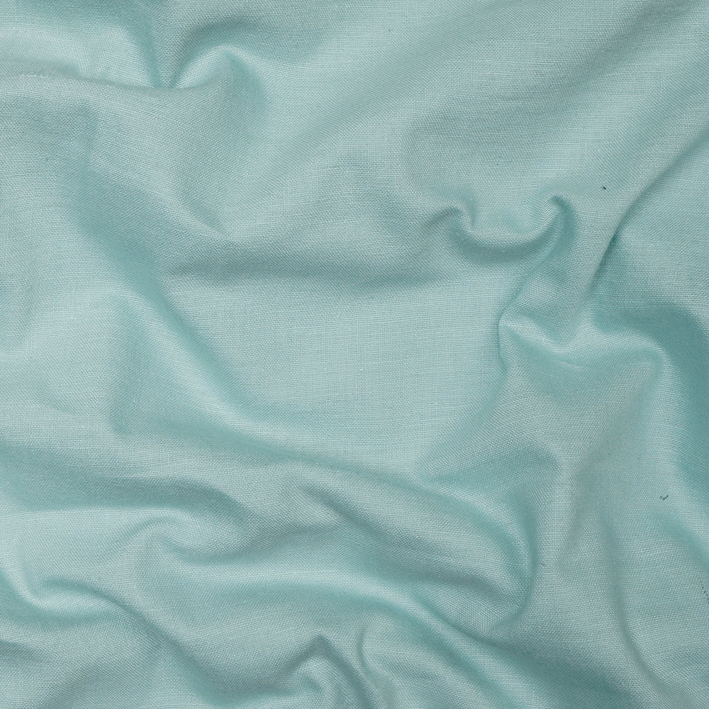 (Pre-Cut 3.35 Mtr) Mint Color Muslin Cotton Fabric