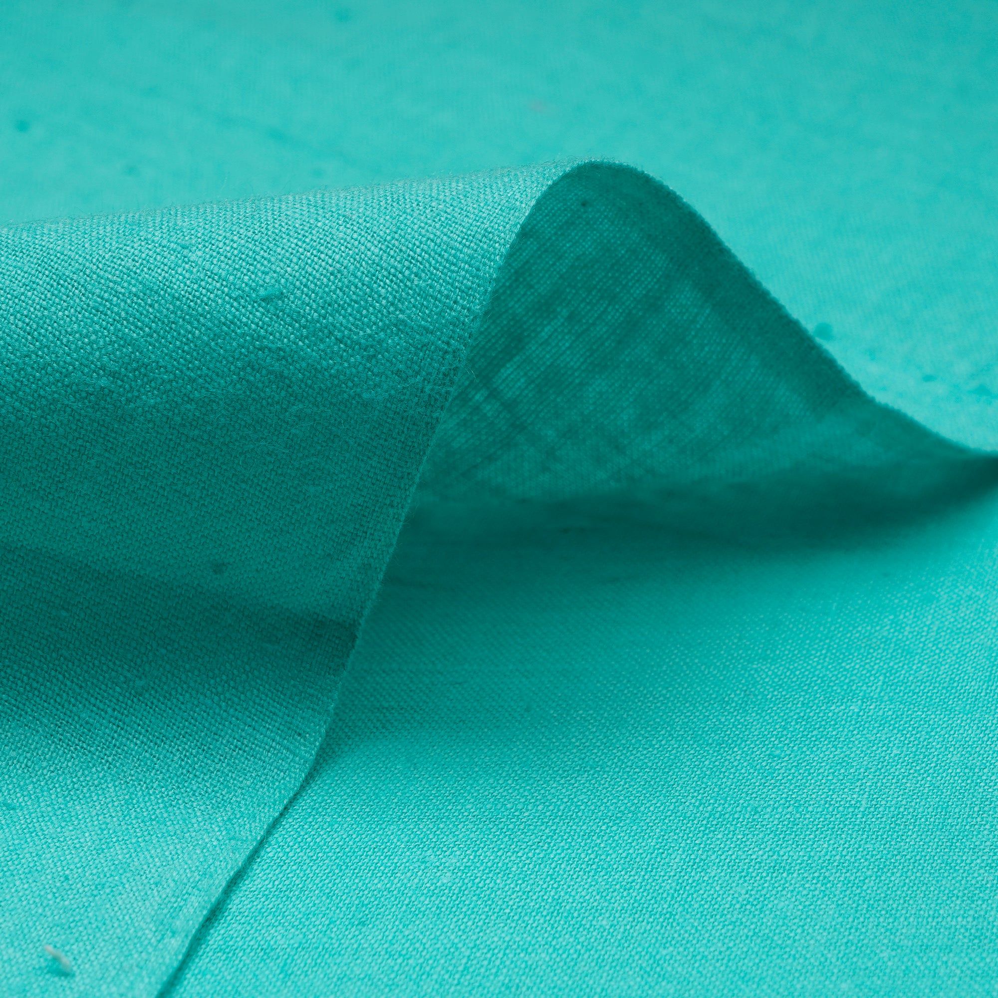 (Pre-Cut 3.40 Mtr) Turquoise Muslin Cotton Fabric