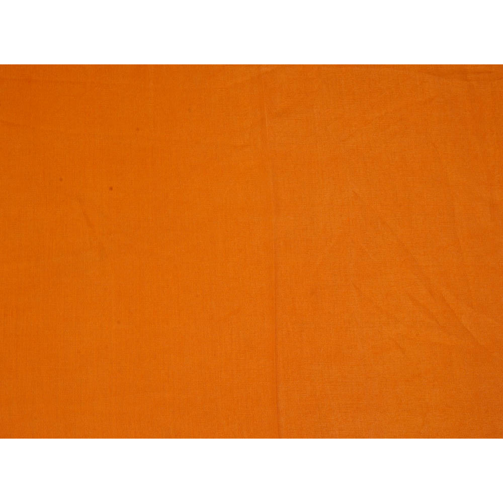 (Pre Cut 0.50 Mtr Piece) Orange Color Bemberg Modal Fabric