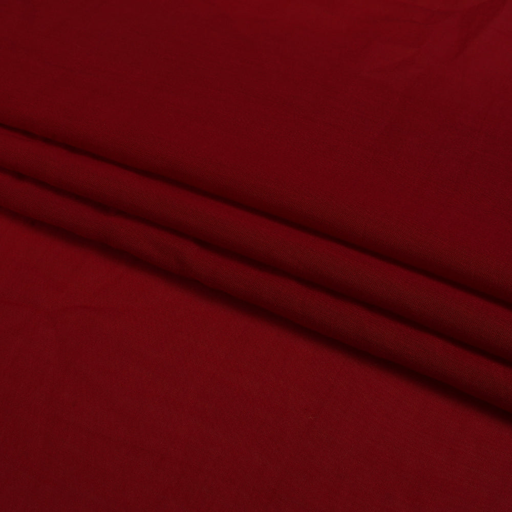 (Pre Cut 1.45 Mtr Piece) Red Color Bemberg Modal Fabric
