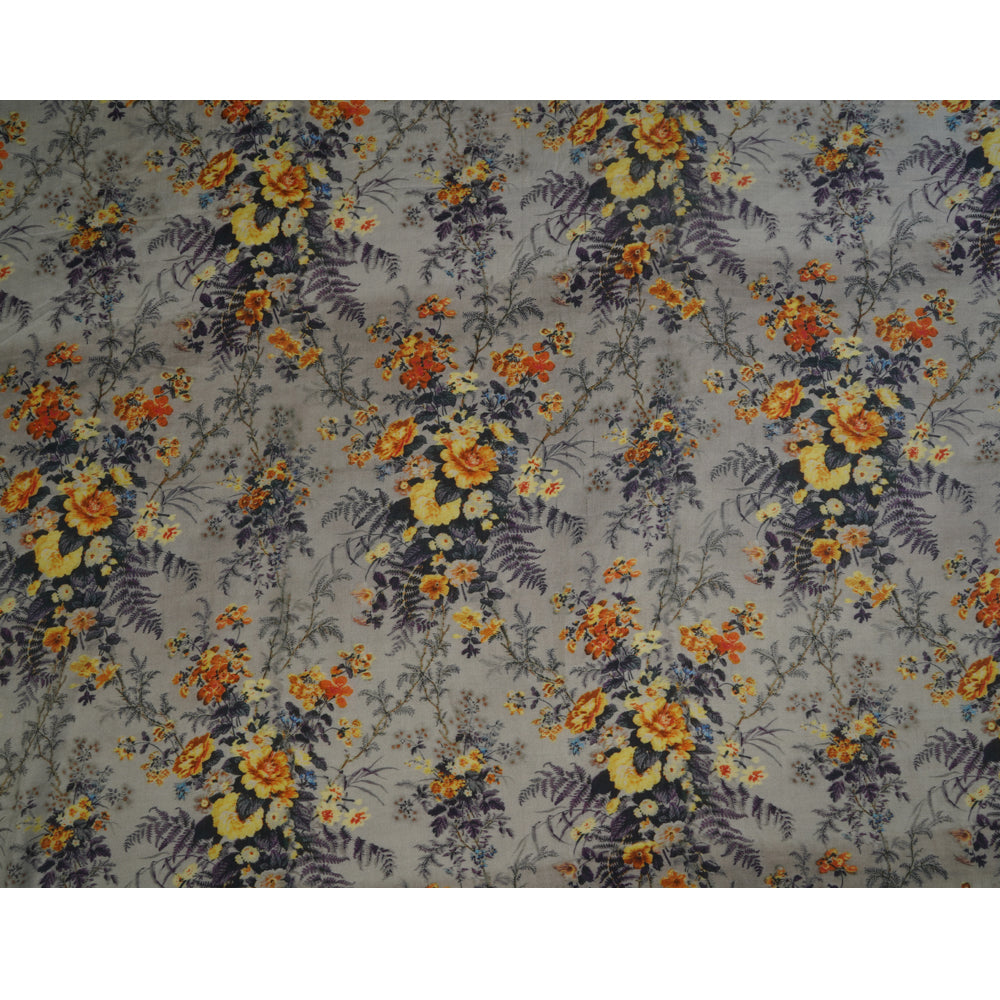 (Pre Cut 2 Mtr Piece) Multi Color Printed Tussar Chanderi Fabric