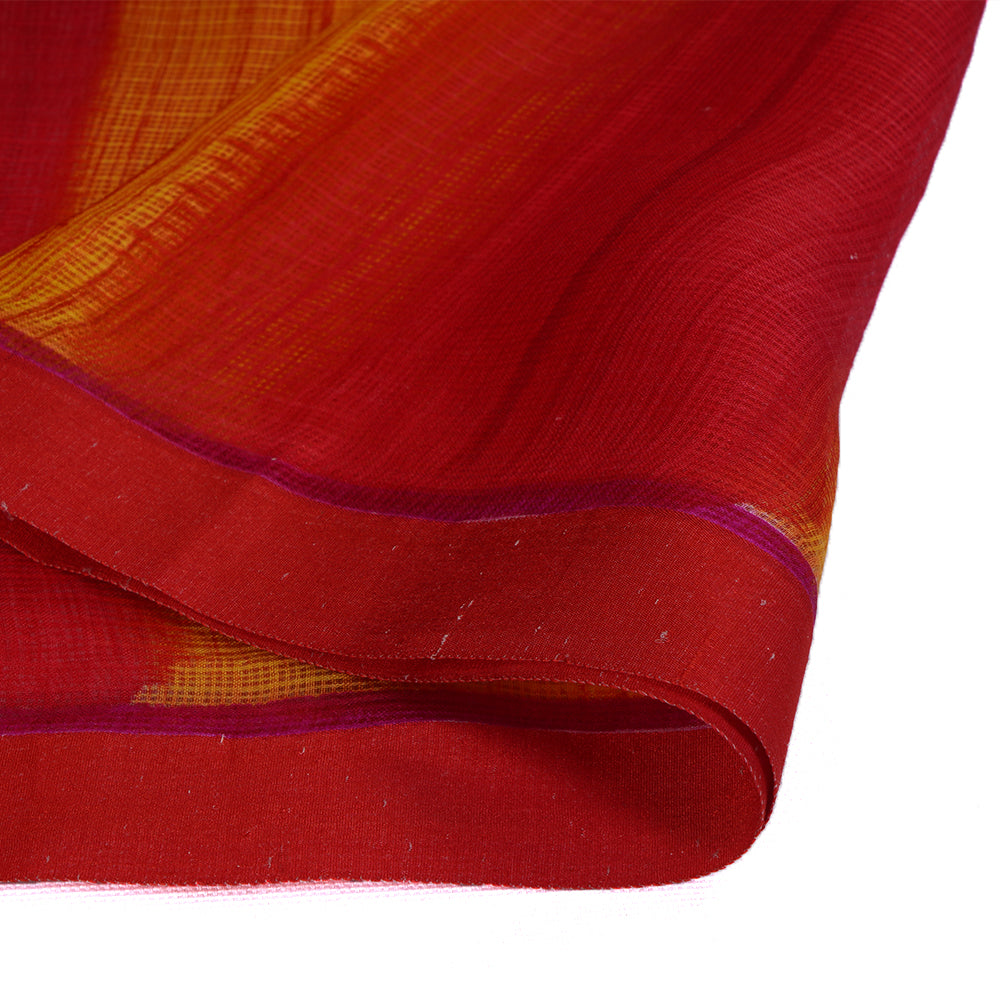 (Pre Cut 1.35 Mtr Piece) Multi Color Printed Kota Silk Fabric