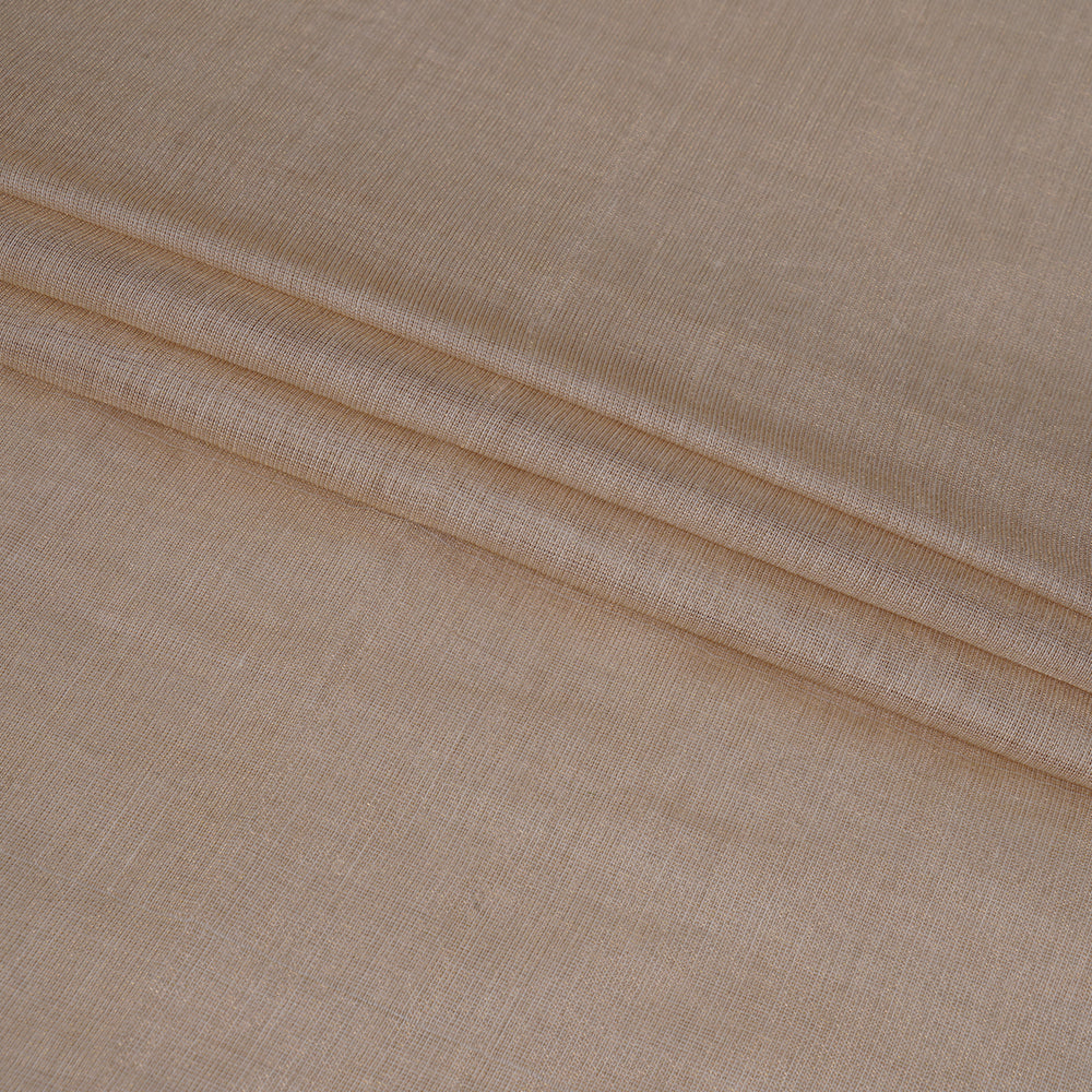 (Pre Cut 1.05 Mtr Piece) Gold Color Chanderi Tissue Fabric