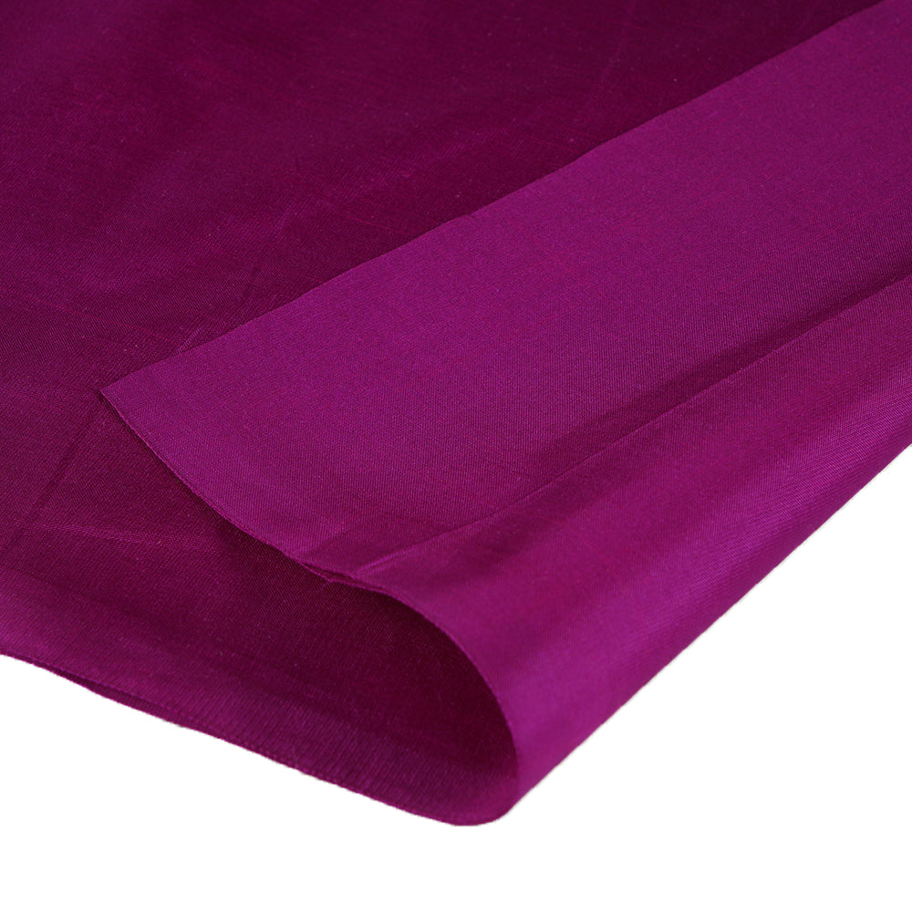 (Pre Cut 1.25 Mtr Piece) Purple Color Bangalore Silk Fabric