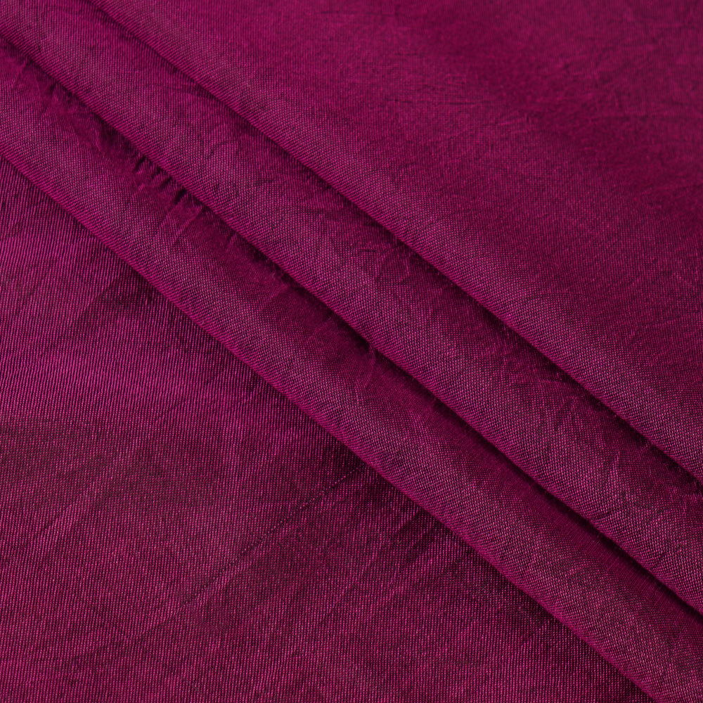 (Pre Cut 2.90 Mtr Piece) Purple Color Bangalore Silk Fabric