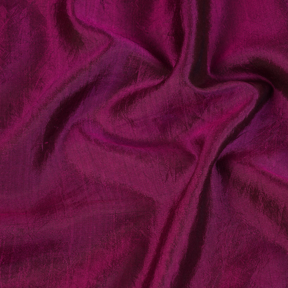 (Pre Cut 2.90 Mtr Piece) Purple Color Bangalore Silk Fabric