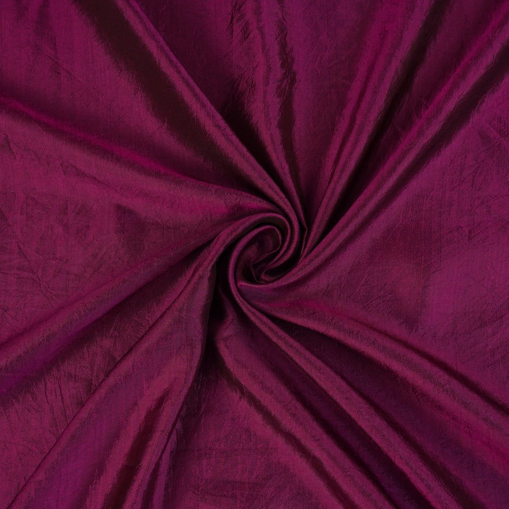 (Pre Cut 2.90 Mtr Piece) Purple Color Bangalore Silk Fabric