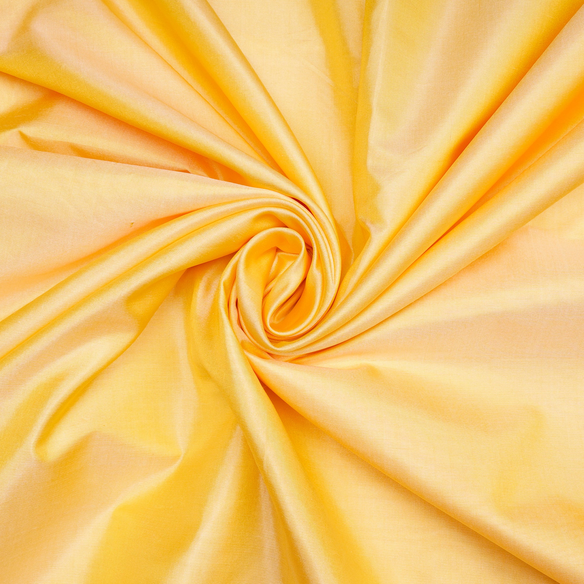 (Pre Cut 3.90 Mtr Piece) Yellow Color Bangalore Silk Fabric