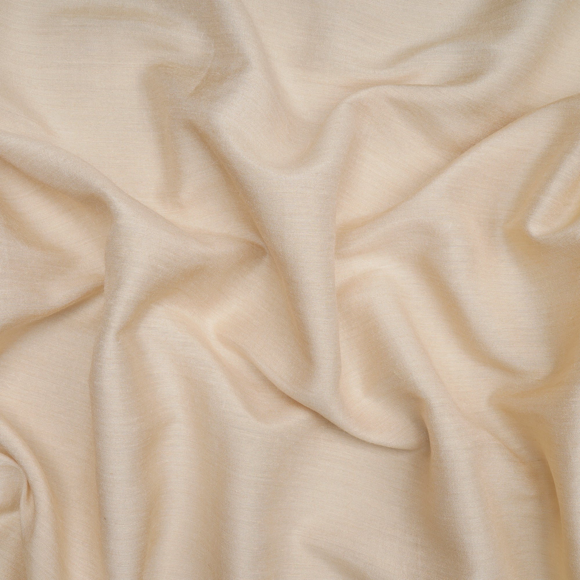 (Pre Cut 1.60 Mtr Piece) Off White Color Georgette Muga Silk Fabric