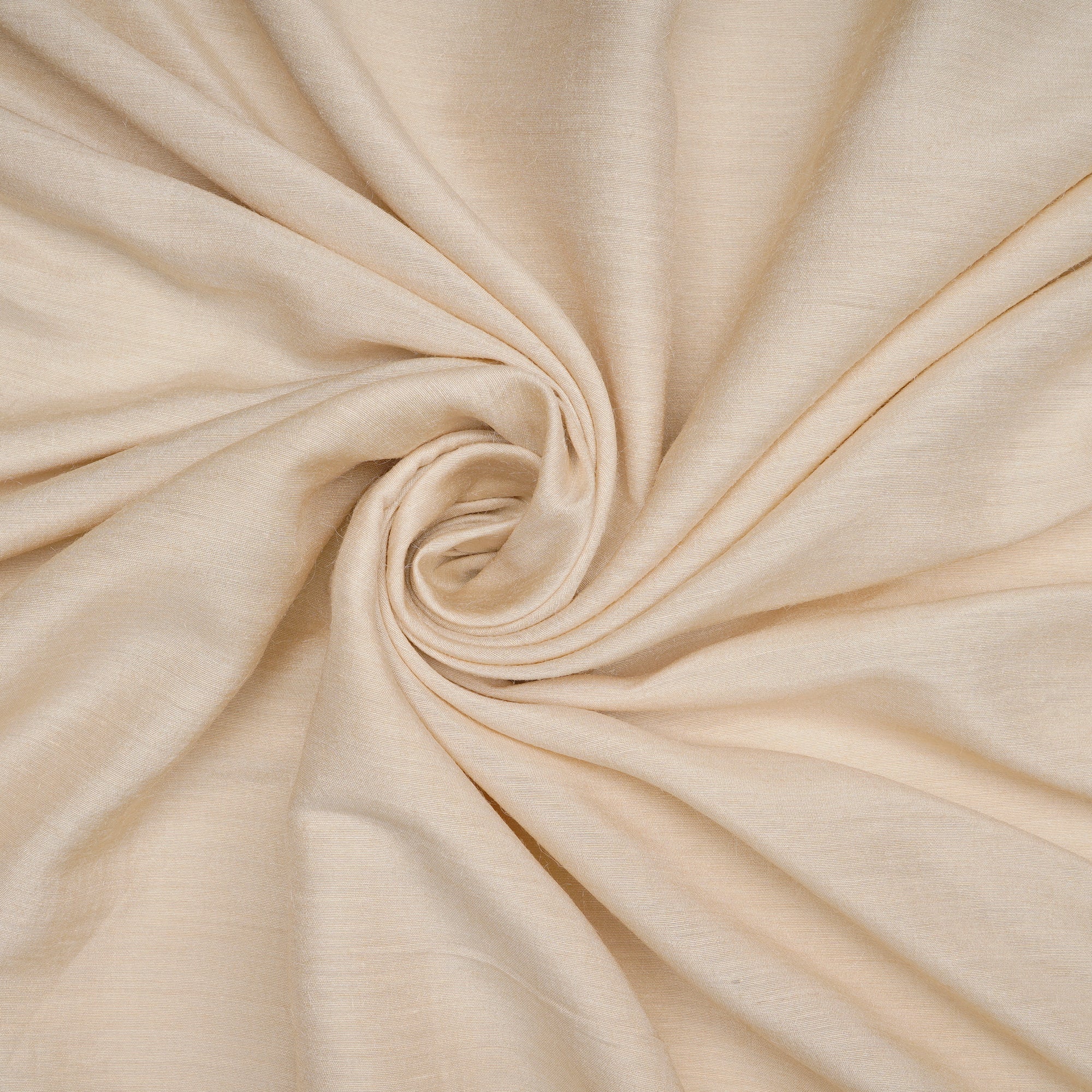 (Pre Cut 1.60 Mtr Piece) Off White Color Georgette Muga Silk Fabric