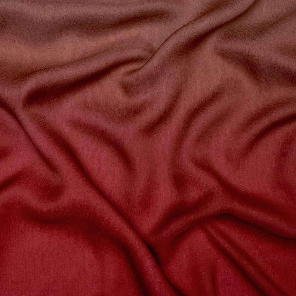 (Pre-Cut 2.85 Mtr) Multi Color Ombre Dyed Chiffon Silk Fabric