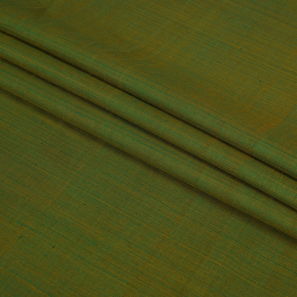 (Pre Cut Pre-Cut Fabrics>>Cut Piece Upto 1 Metre) Green Color Mangalgiri Cotton Fabric