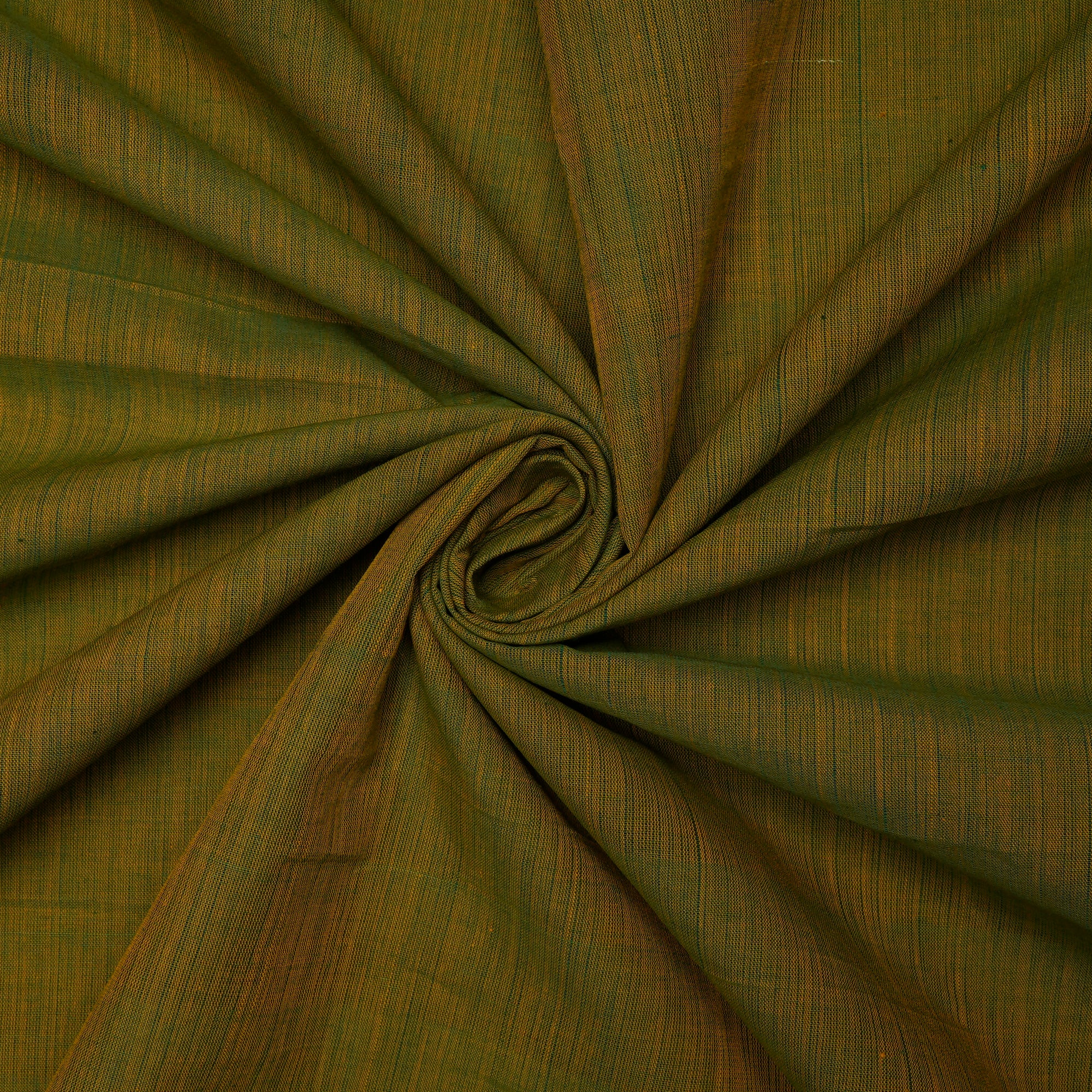 (Pre-Cut 1.50 Mtr) Green Mangalgiri Cotton Fabric