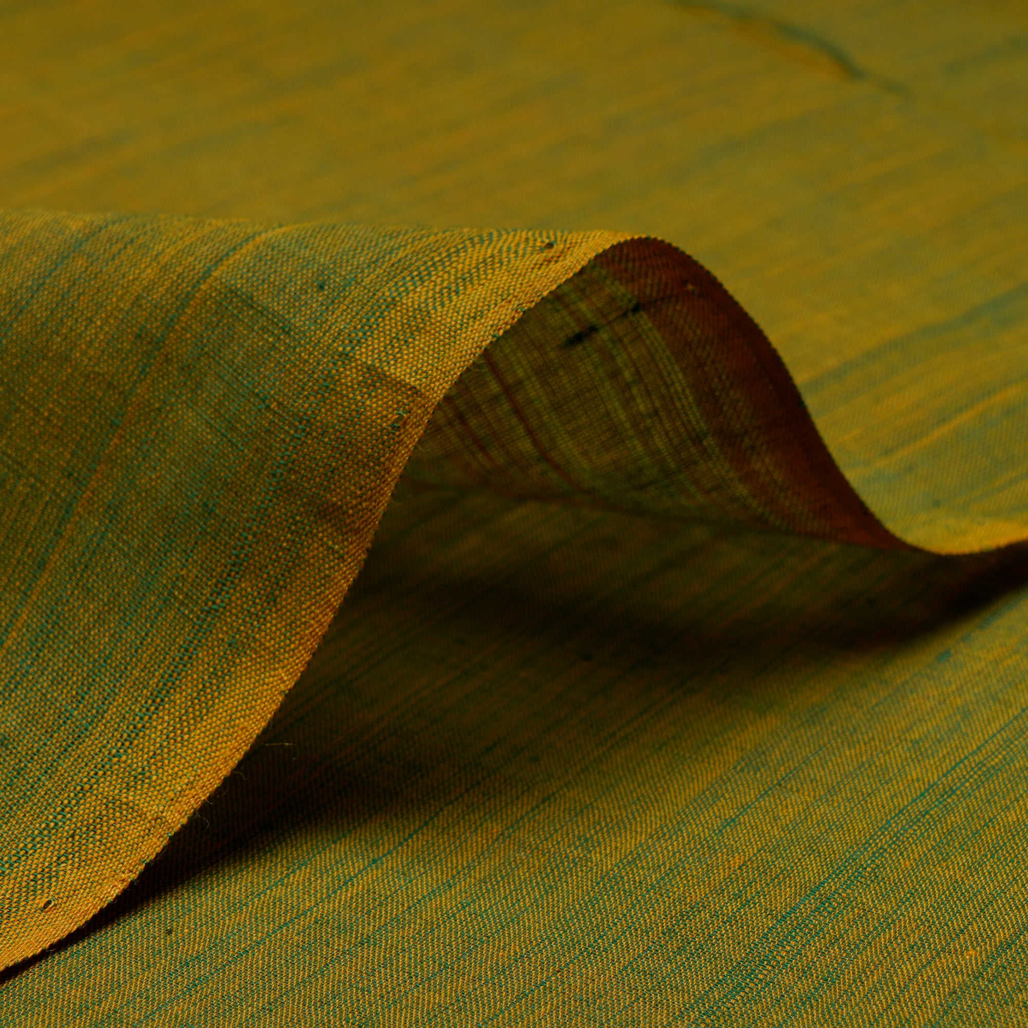 (Pre-Cut 1.50 Mtr) Green Mangalgiri Cotton Fabric