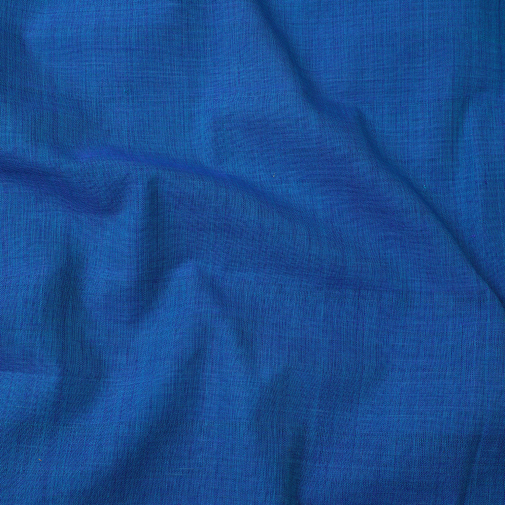 (Pre-Cut 1.50 Mtr) Blue Color Mangalgiri Cotton Fabric