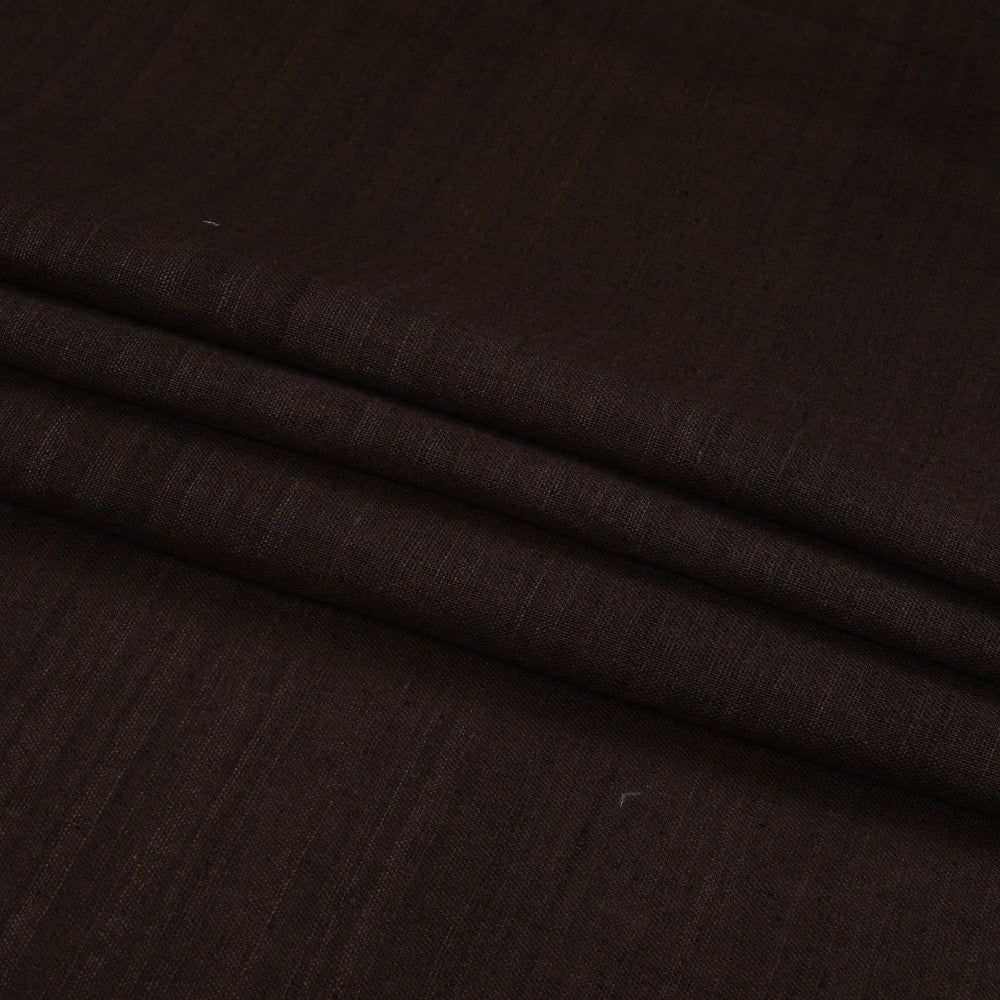 (Pre Cut 0.70 Mtr Piece) Umber Color Natural Matka Silk Fabric
