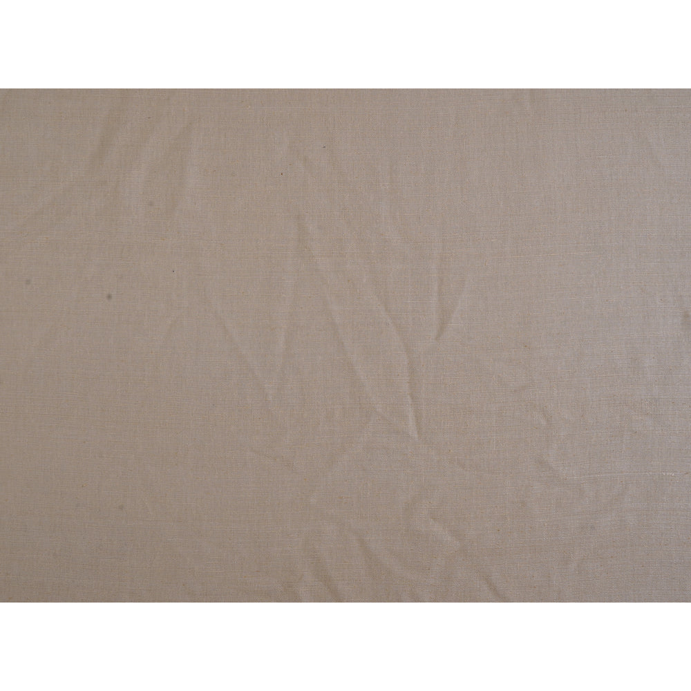 (Pre Cut 1.85 Mtr Piece) Cream Color Natural Matka Silk Fabric