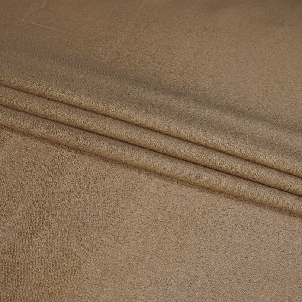 (Pre Cut 1.75 Mtr Piece) Trombone Color Piece Dyed Bemberg Crepe Fabric