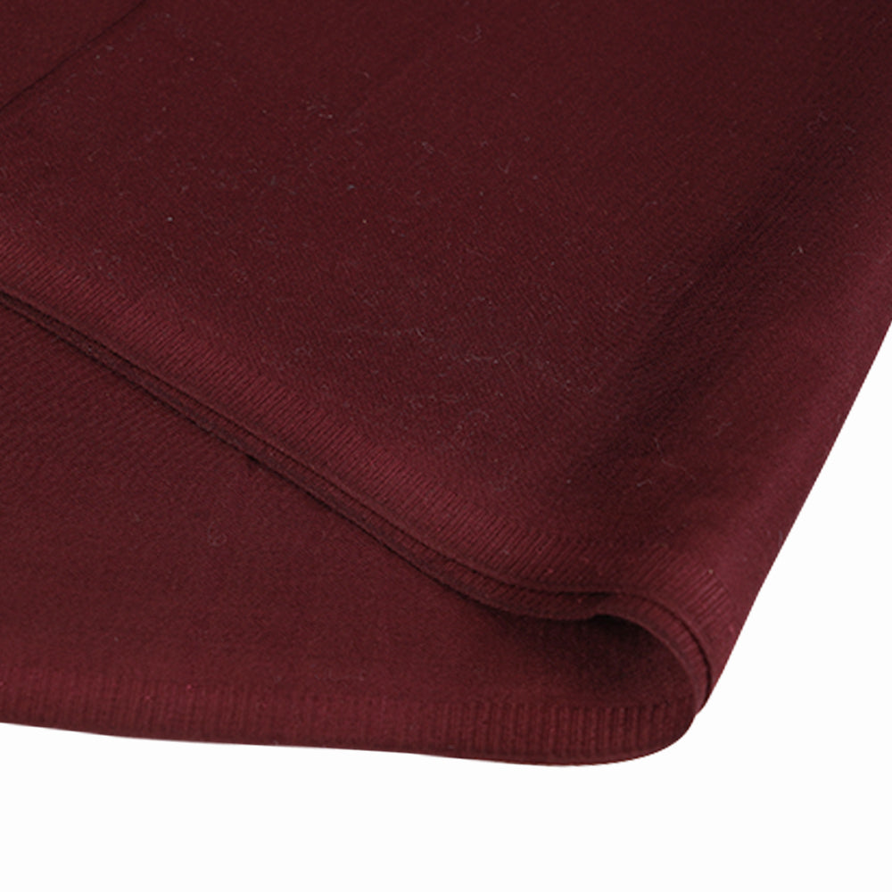 (Pre Cut 1.40 Mtr Piece) Maroon Color Mill Dyed Cotton Satin Fabric