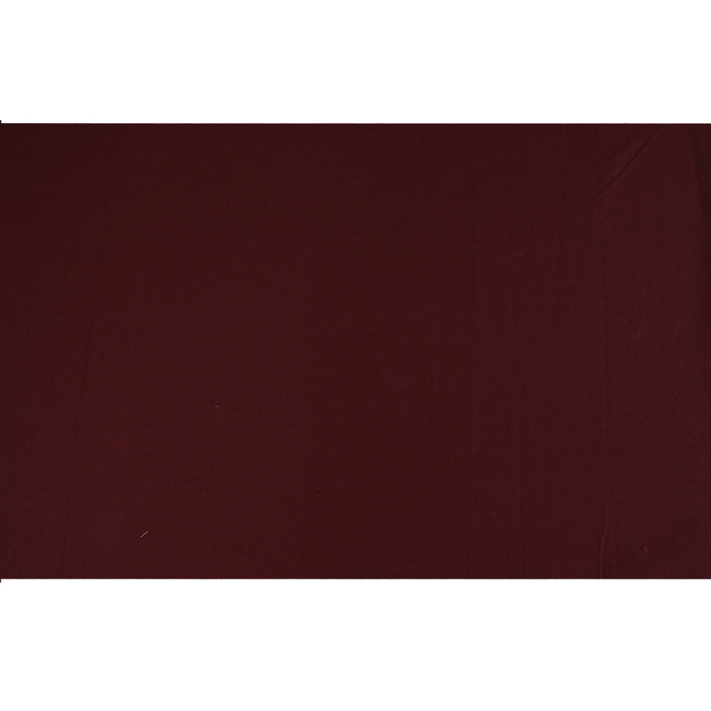(Pre Cut 1.40 Mtr Piece) Maroon Color Mill Dyed Cotton Satin Fabric