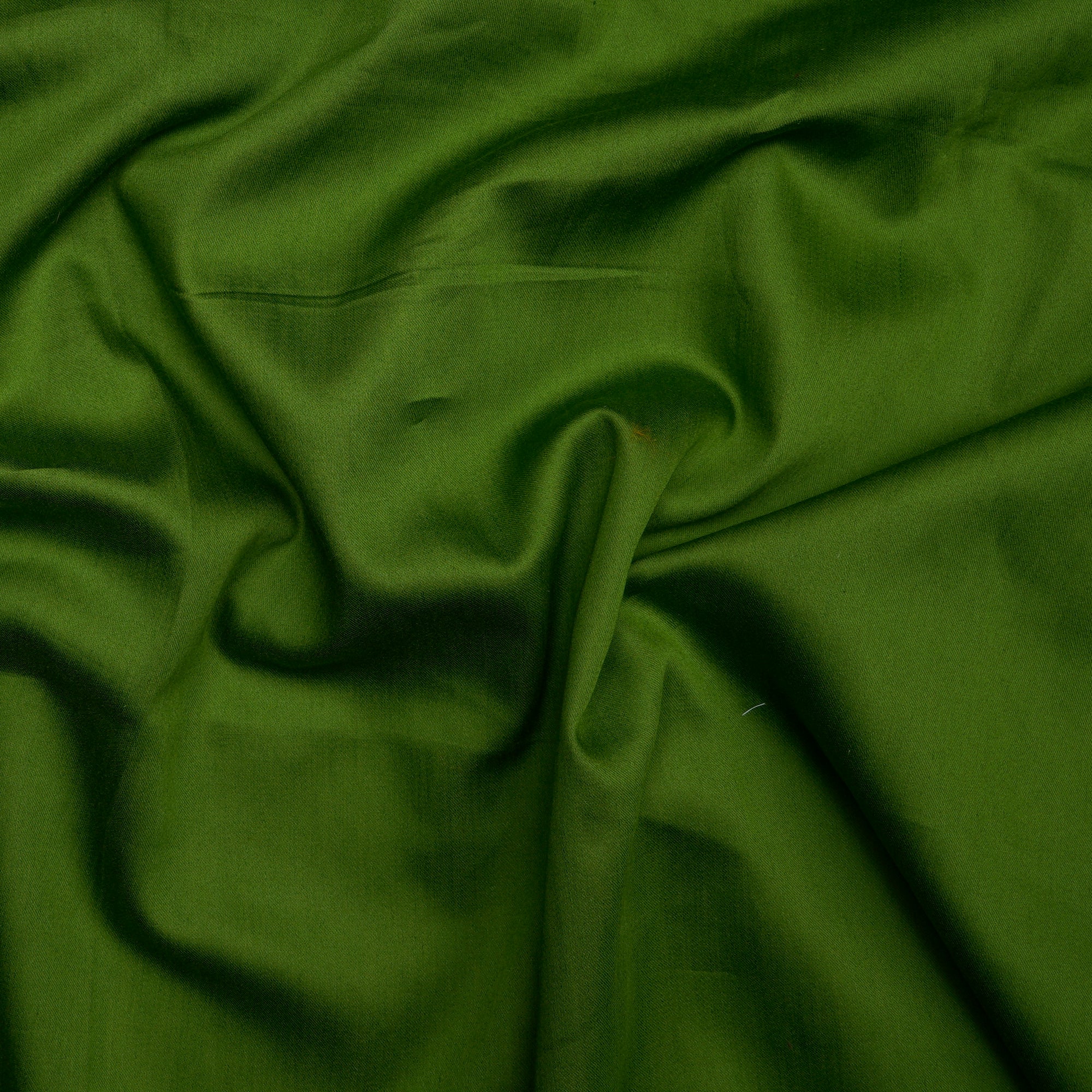 (Pre Cut 4.50 Mtr) Green Mill Dyed Cotton Satin Fabric