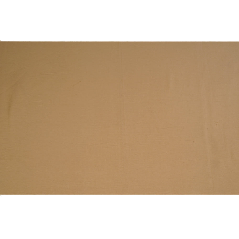 (Pre Cut 1.15 Mtr Piece) Cream Color Mill Dyed Cotton Satin Fabric