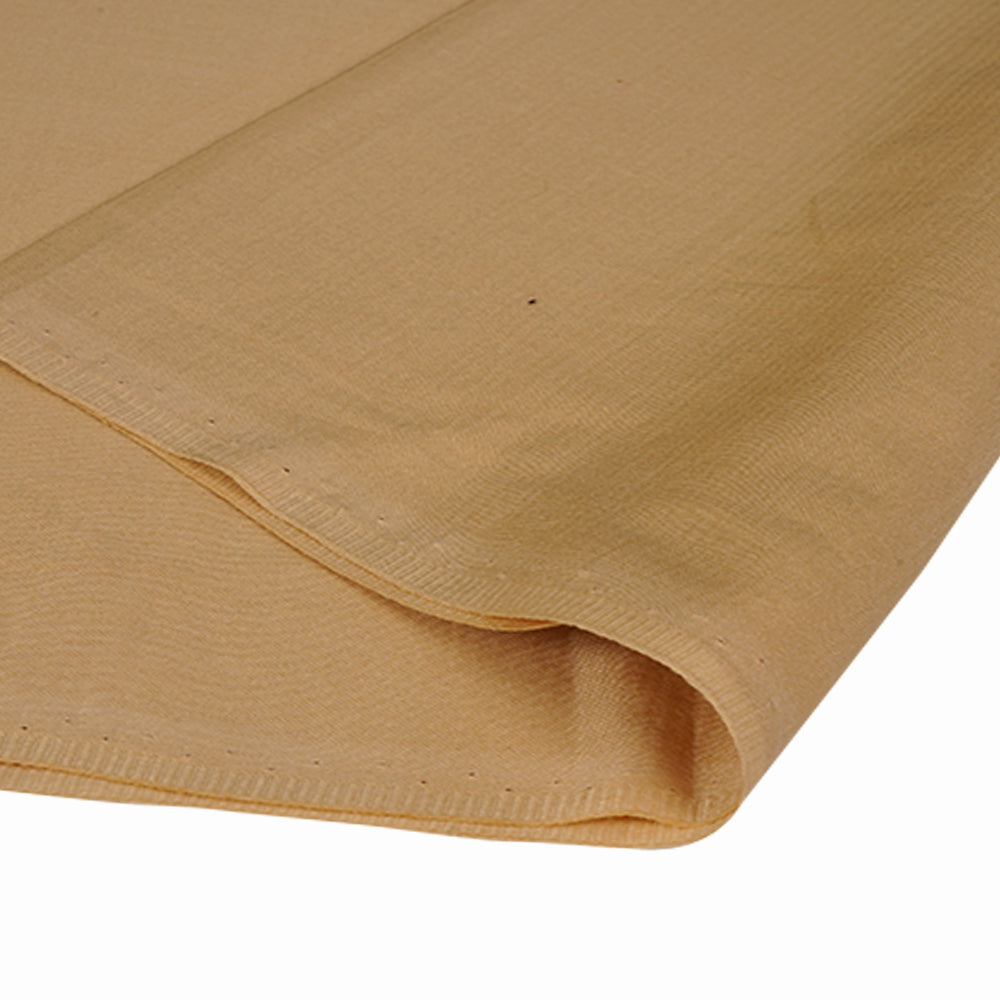 (Pre Cut 1.90 Mtr Piece) Cream Color Mill Dyed Cotton Satin Fabric
