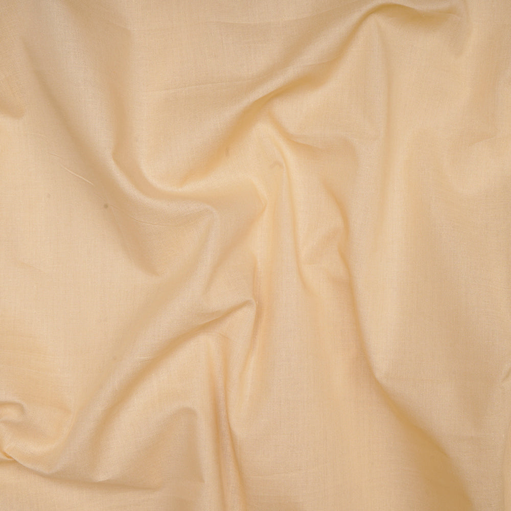 (Pre-Cut 4.60 Mtr) Cream Color Mill Dyed Cotton Cambric Fabric