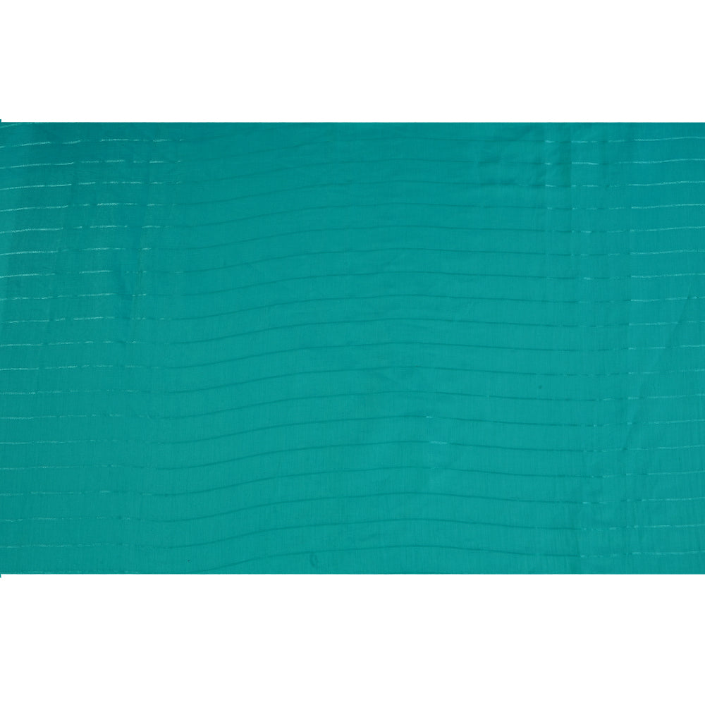 (Pre Cut 1.55 Mtr Piece) Turquoise Color Poly Modal Fabric