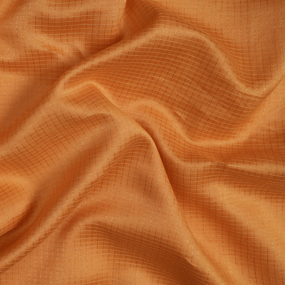 (Pre-Cut 2.10 Mtr) Mustard Color Fine Chanderi Fabric