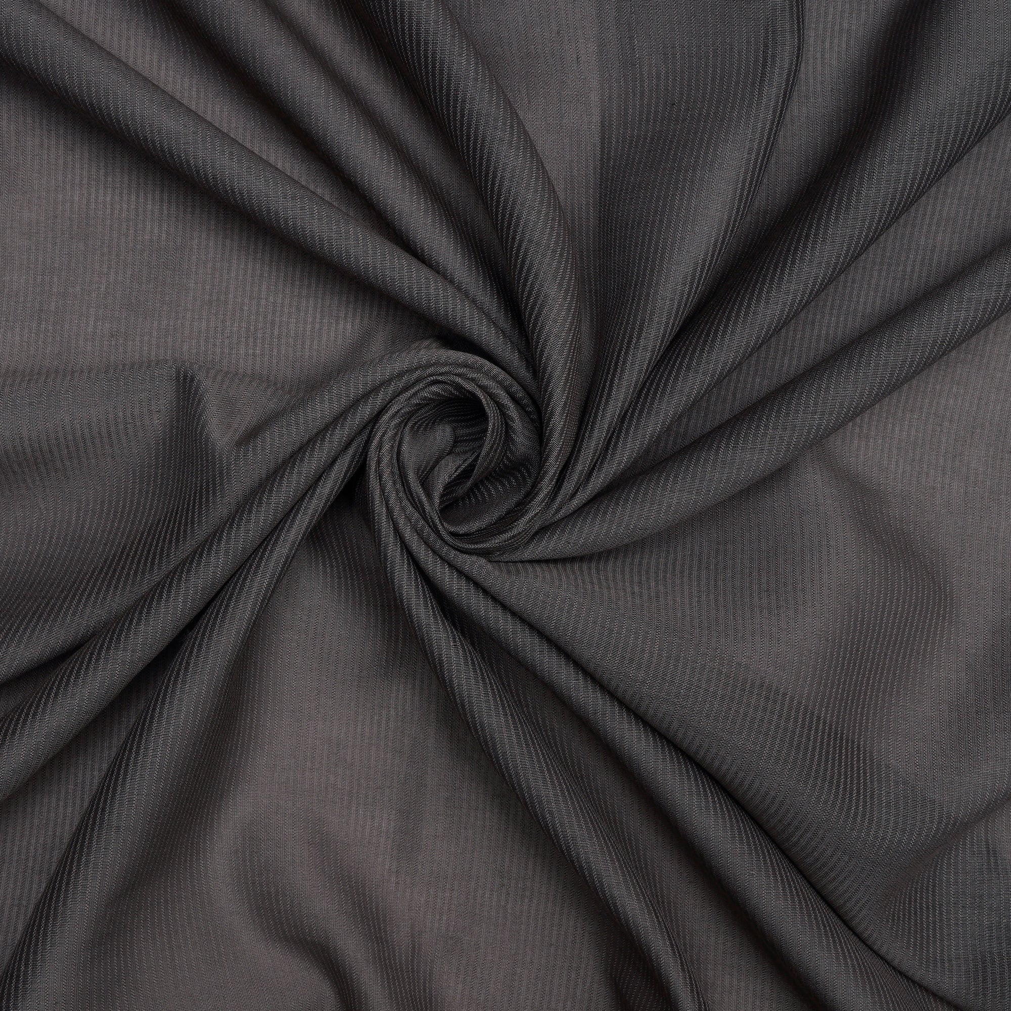 (Pre Cut 1 Mtr Piece) Grey Color Fancy Chanderi Fabric