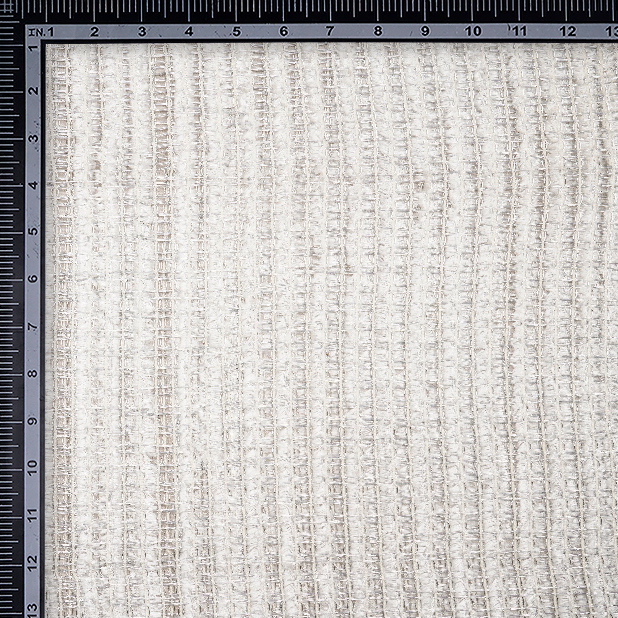 (Pre Cut 2.10 Mtr Piece)  Grey-Silver Color Fancy Nylon Net Fabric