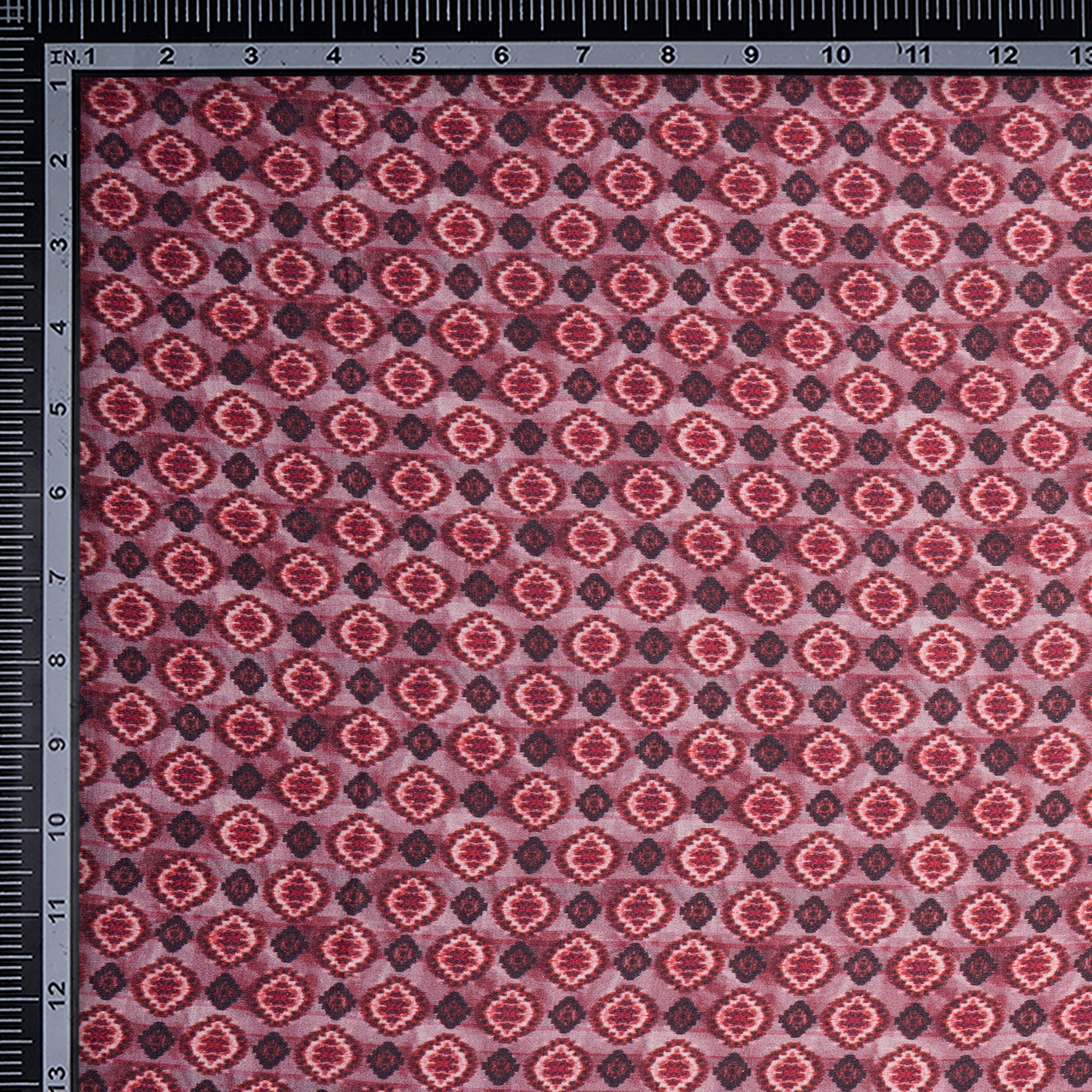 (Pre Cut 0.60 Mtr Piece) Multi Color Digital Printed Tussar Silk Fabric