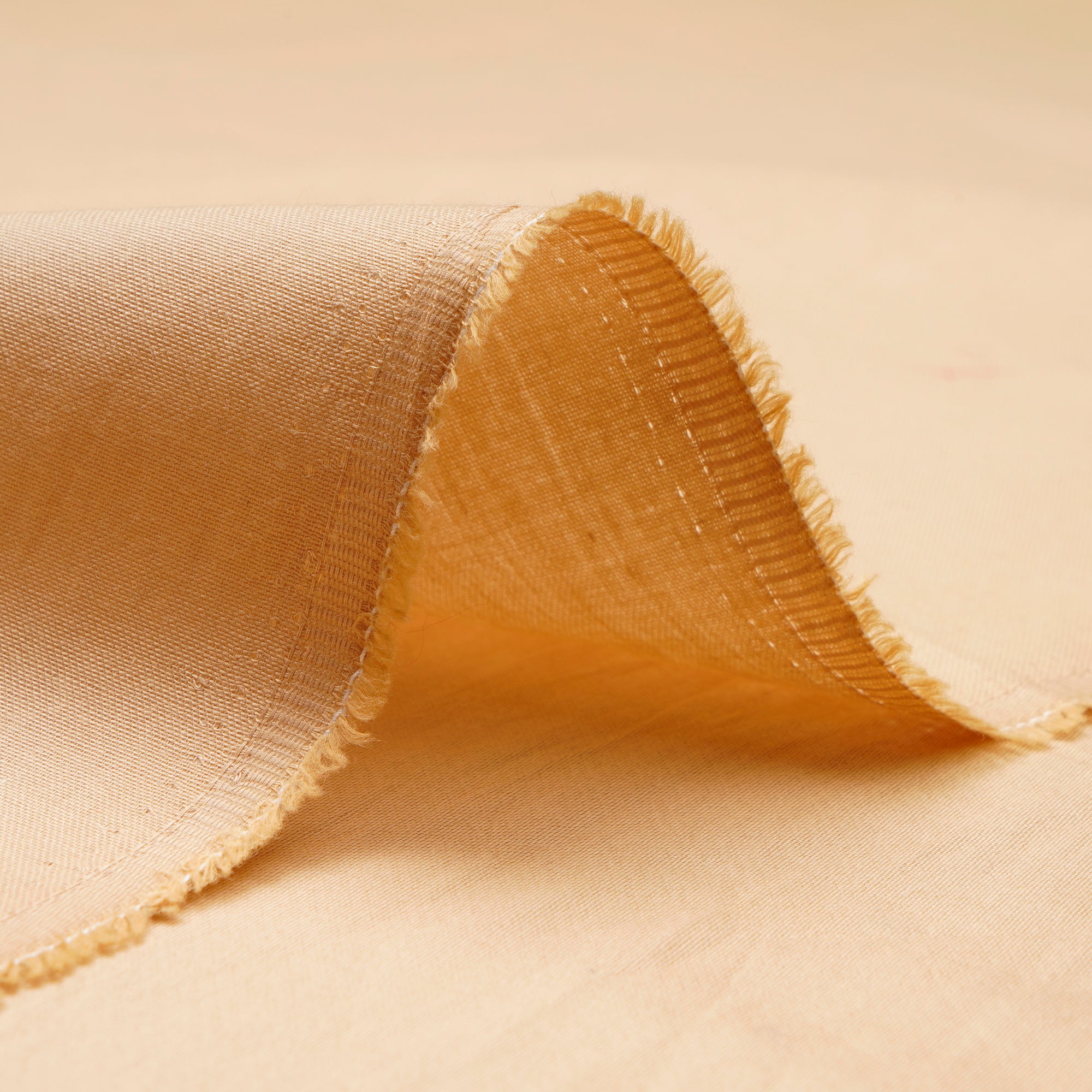 (Pre Cut 1.25 Mtr )Beige Dyed Satin Fabric