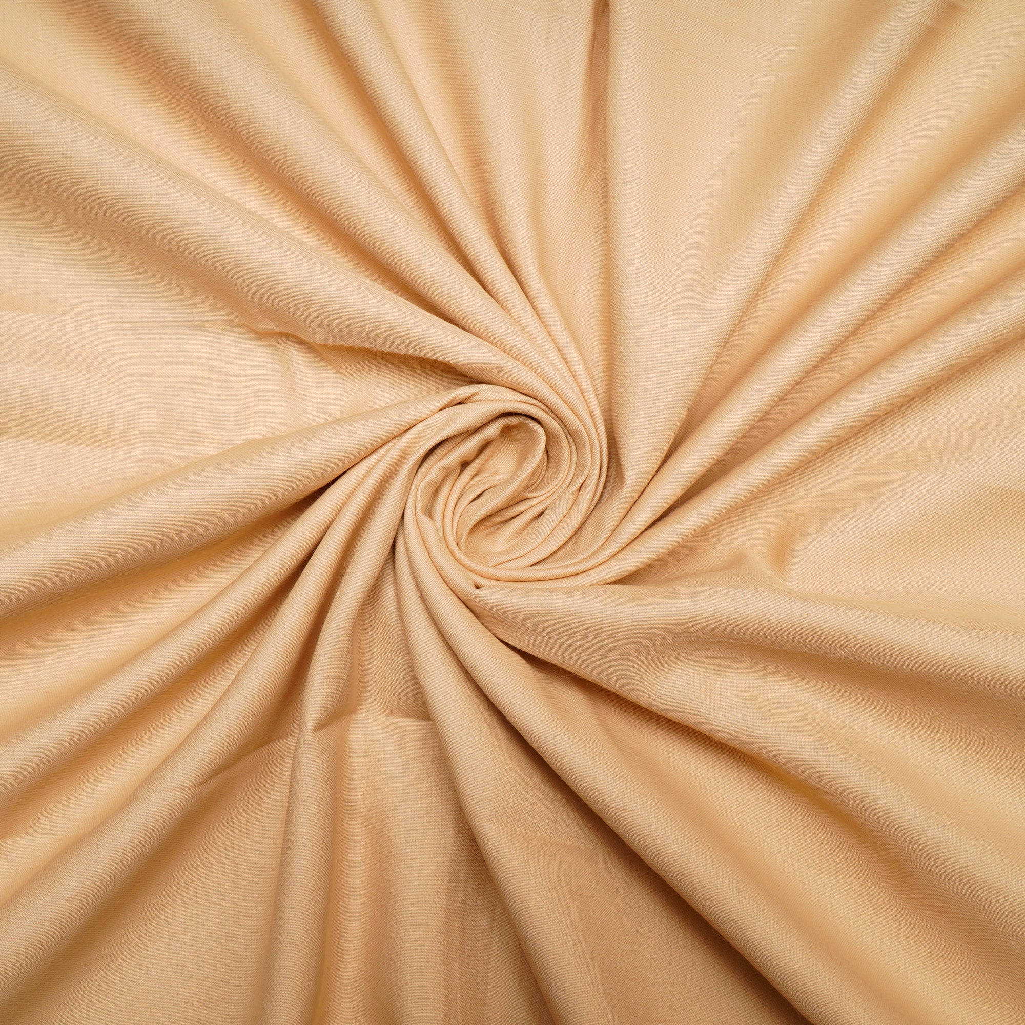 (Pre Cut 1.60 Mtr )Beige Plain Cotton Satin Fabric
