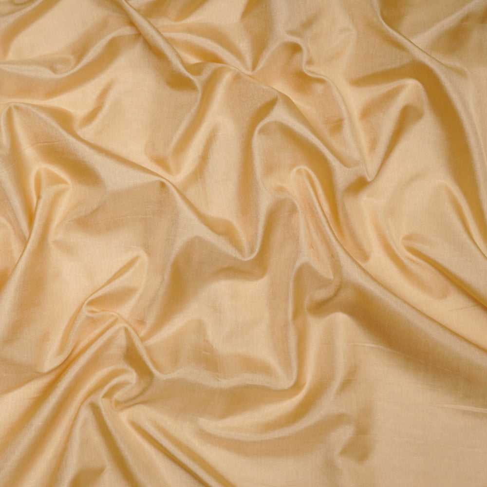 (Pre-Cut 3.20 Mtr) Beige Color Taffeta Silk Fabric