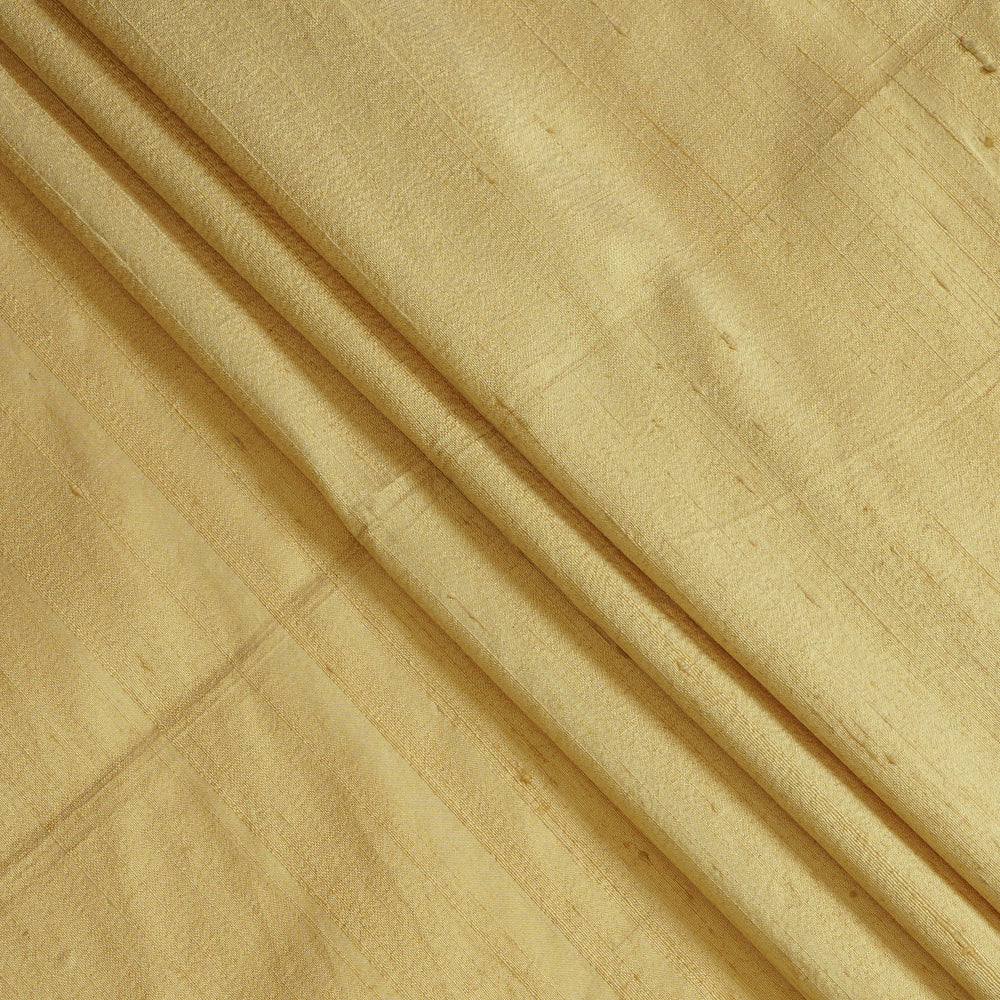 (Pre Cut 3.20 Mtr Piece) Golden Color Dupion Silk Fabric