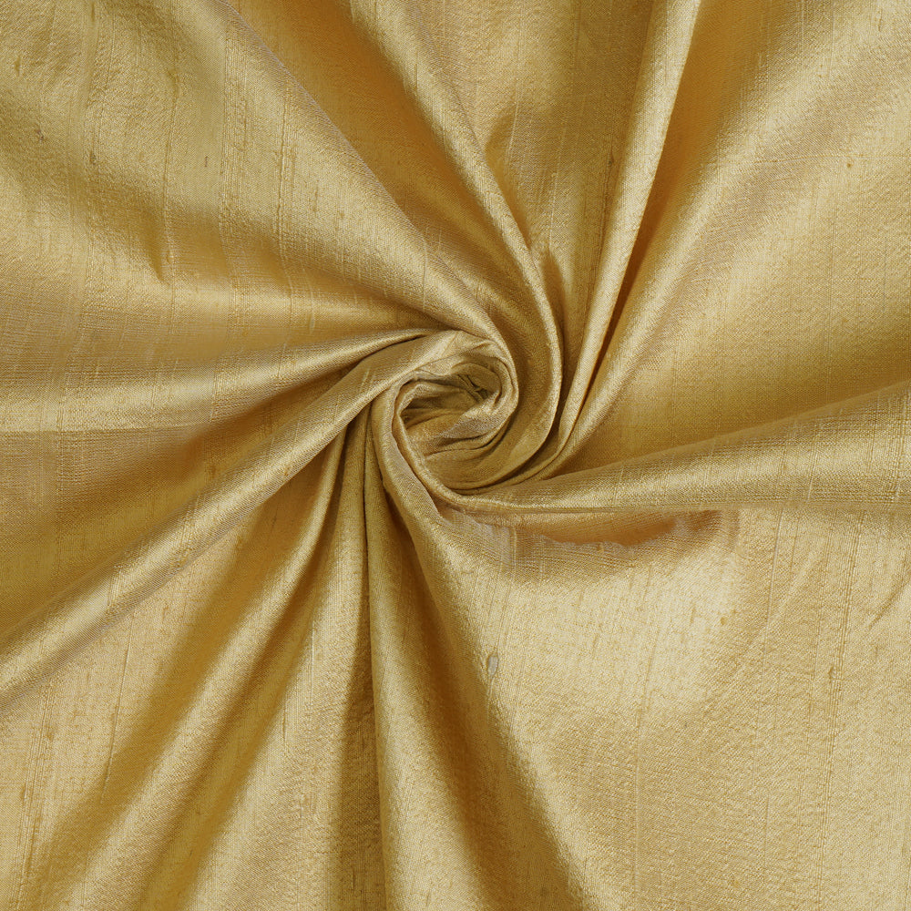 (Pre Cut 3.20 Mtr Piece) Golden Color Dupion Silk Fabric