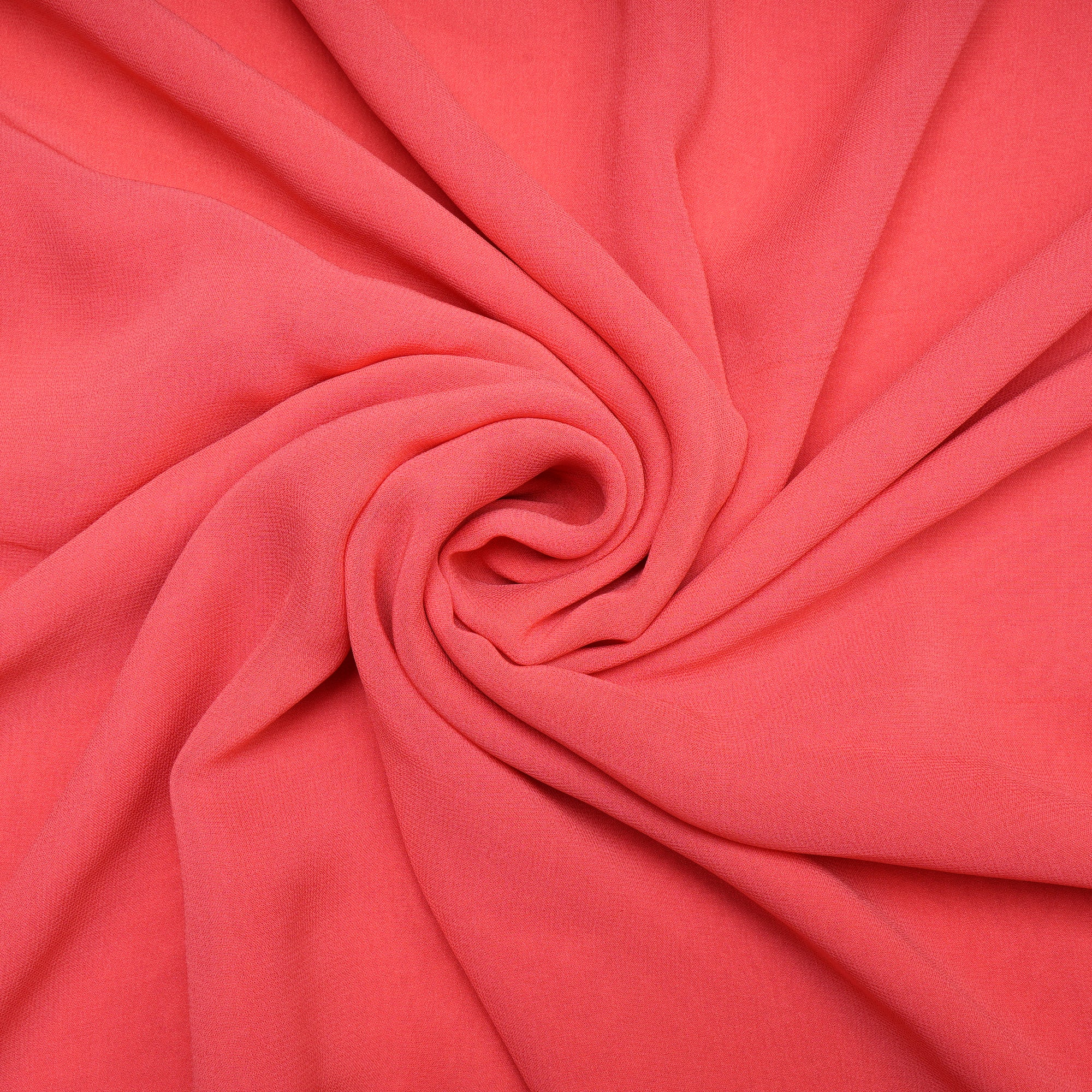 (Pre Cut 2.80Mtr )Pink Piece Dyed Viscose Georgette Fabric