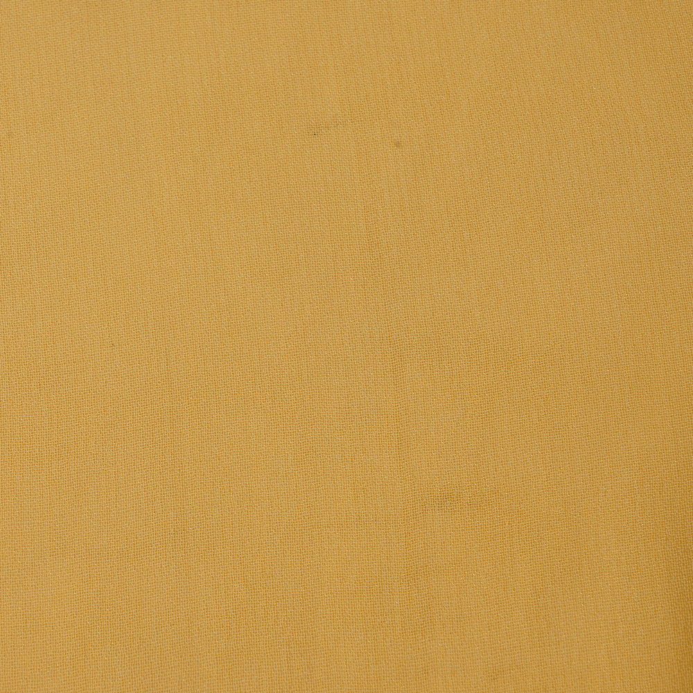 (Pre Cut 3.60 Mtr Piece) Yellow Color Viscose Georgette Fabric