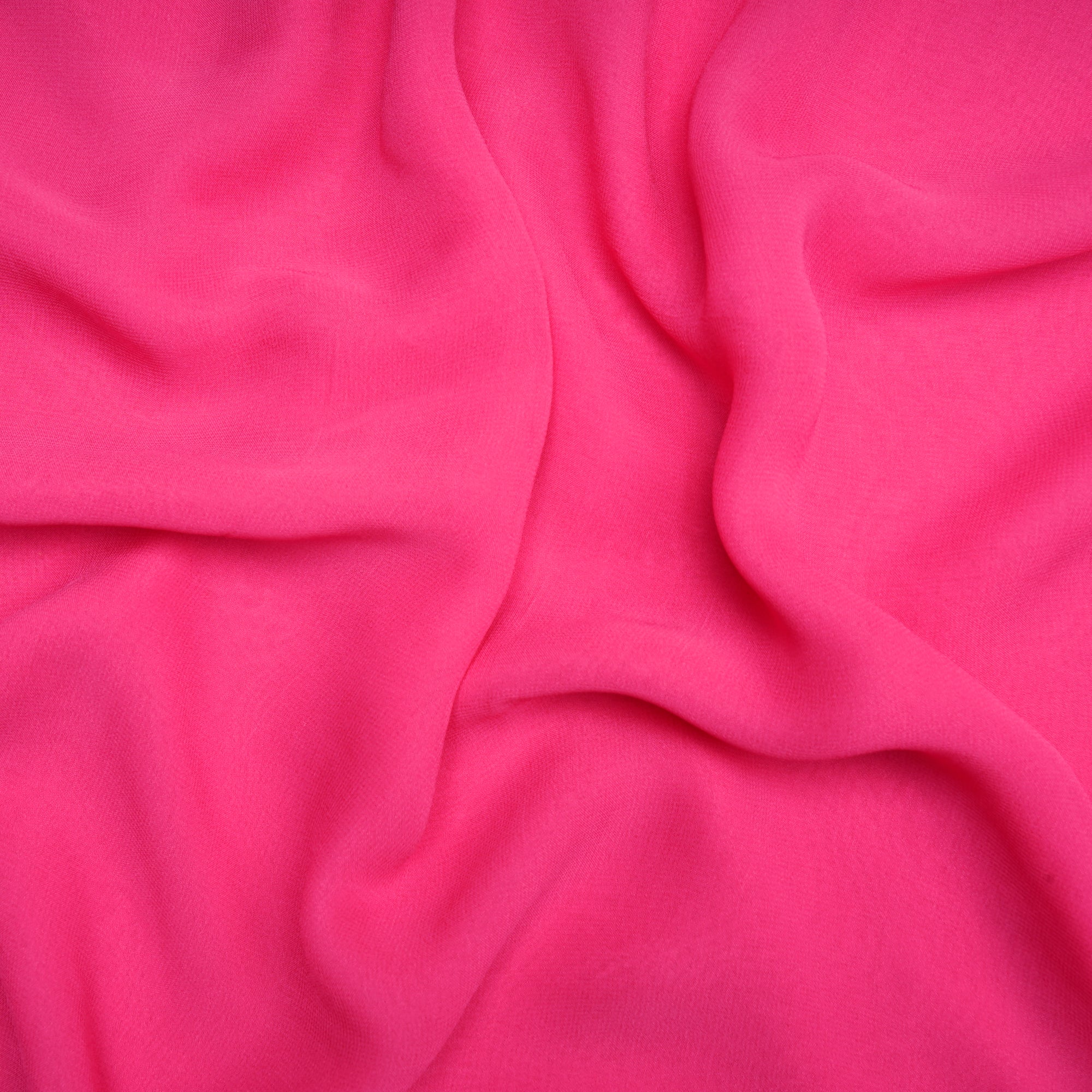 (Pre Cut 3.75Mtr ) Light Pink Color Piece Dyed Viscose Georgette Fabric