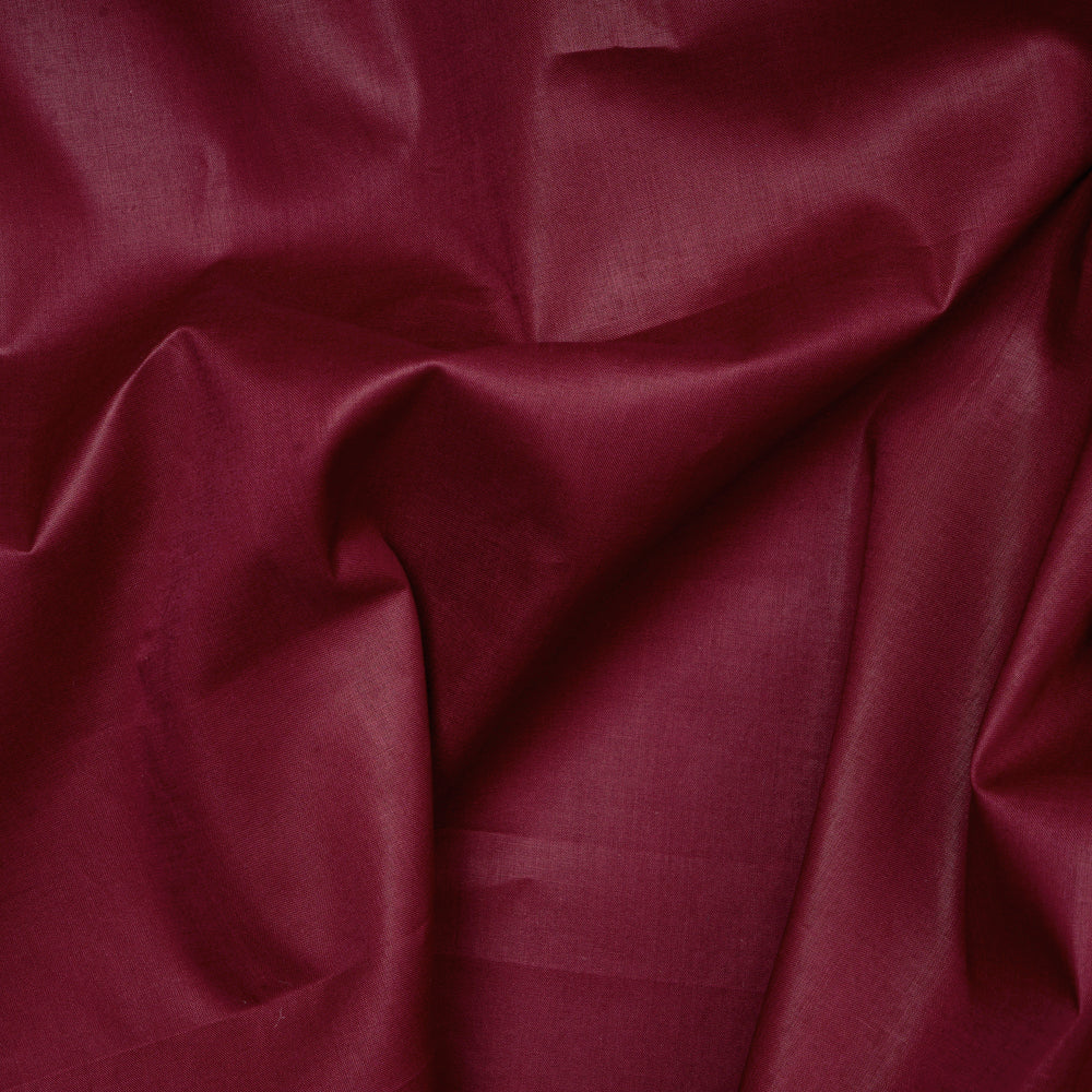 (Pre-Cut 2.45 Mtr) Burgundy Color Cotton Lawn Fabric