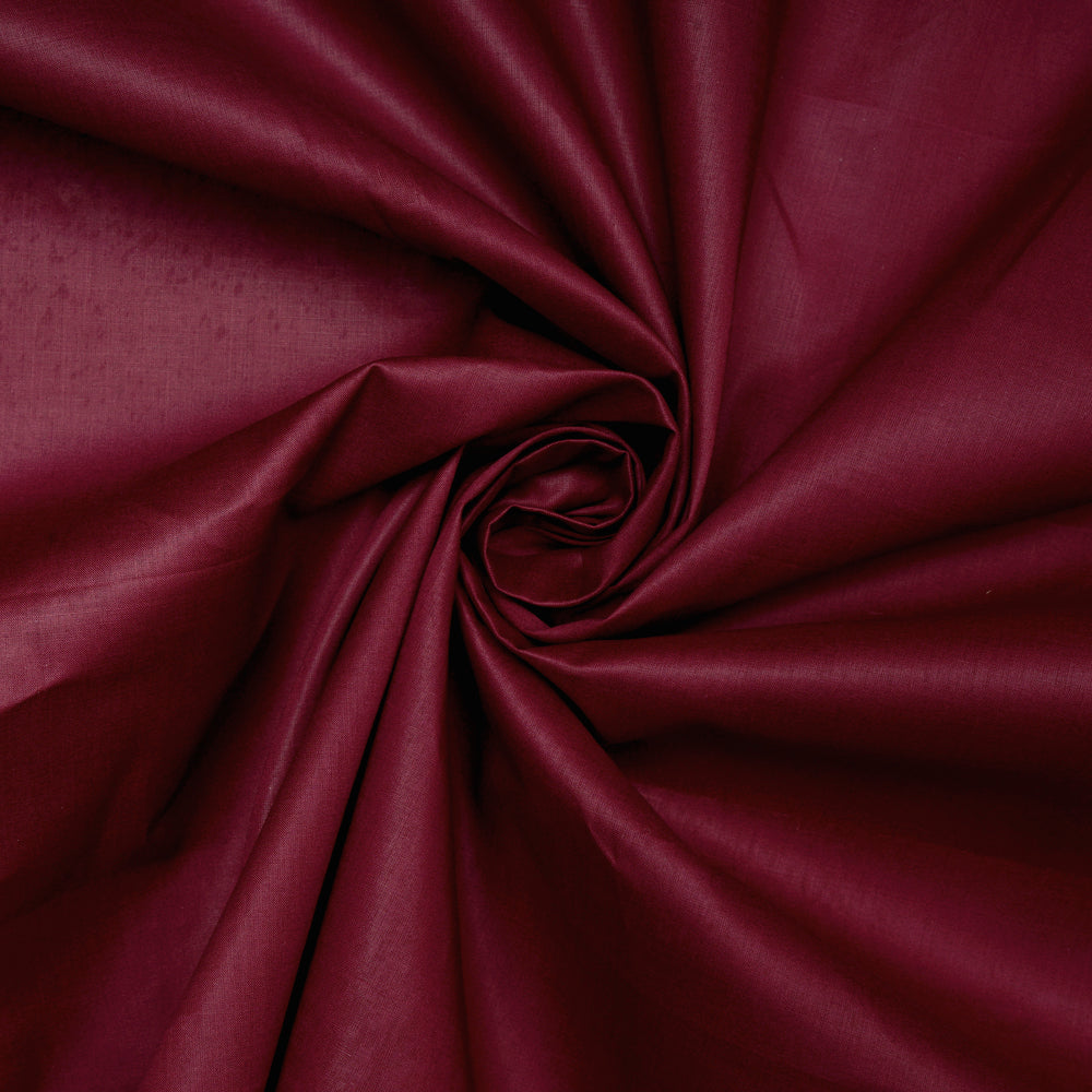 (Pre-Cut 2.45 Mtr) Burgundy Color Cotton Lawn Fabric