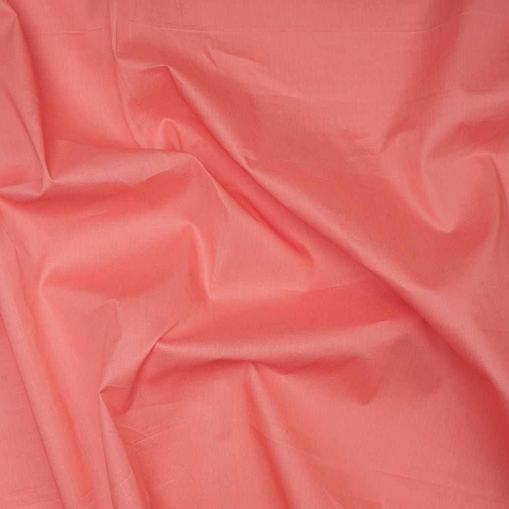 (Pre-Cut 3.00 Mtr) Salmon Pink Color Cotton Lawn Fabric