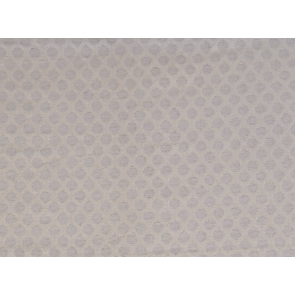 (Pre Cut 1.50 Mtr Piece) Off-White Color Chanderi Jacquard Fabric