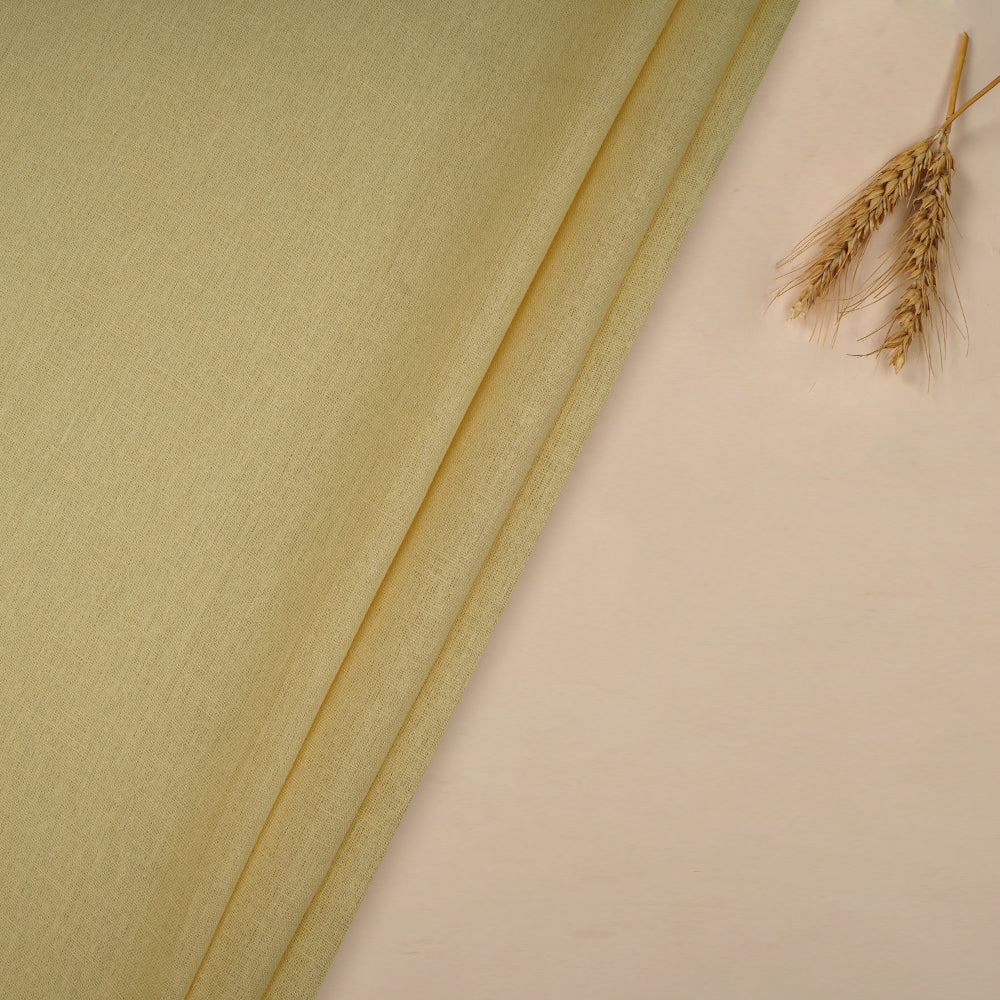 (Pre-Cut 1.25 Mtr ) Corn Yellow Color Linen Matka Fabric