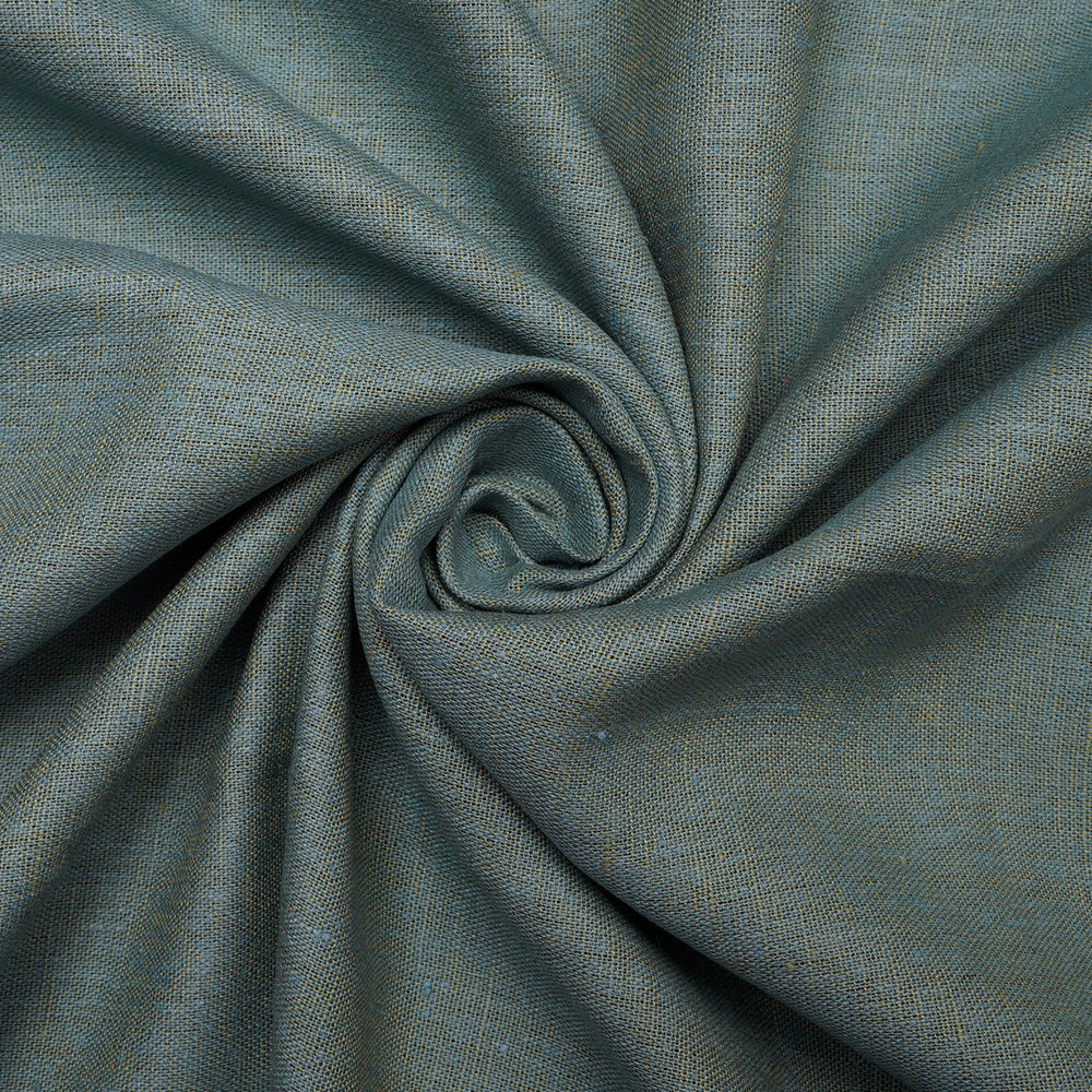 (Pre-Cut 1.40 Mtr) Mint Green Color Linen Matka Fabric