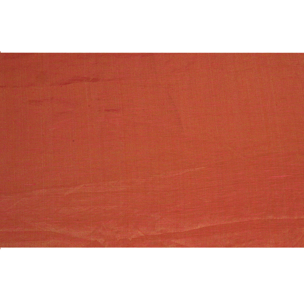 (Pre Cut 2.40 Mtr Piece) Pink Color Noile Silk Fabric